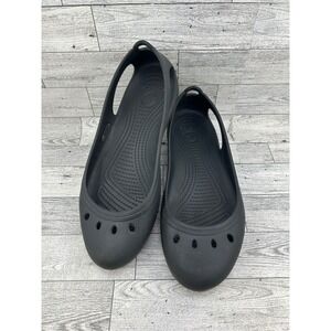 Crocs Alice Work Flats Black Slip Resistant Mary‎ Jane Shoes Women Sz 10 200941
